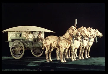 Terracotta leger, Qin-dynastie, 210 v.Chr.; paarden en wagen